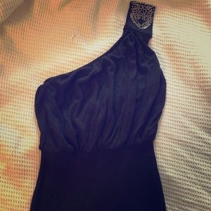 Black Single Strap Guess Mini Dress